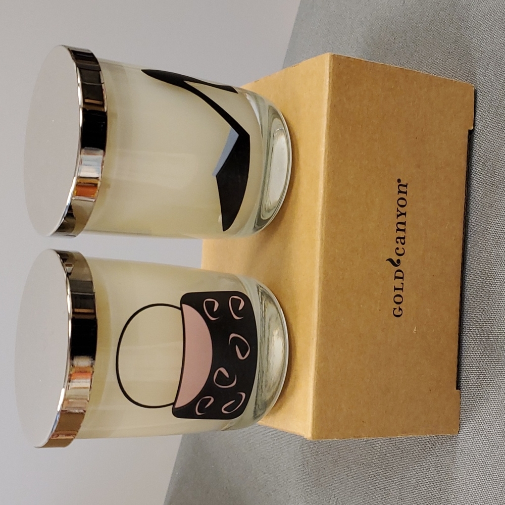 COOL SILK, PURE LINEN specialty candle set from Gold Canyon, 5.5 oz ea